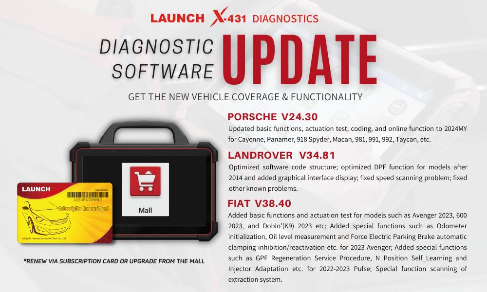 launch x431 update diagnostic software for porsche 2024