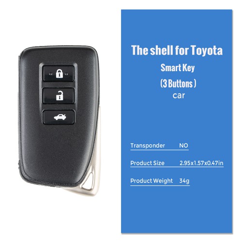 Xhorse VVDI Toyota Lexus XM Smart Key Shell 1659 Type 3 Buttons with logo 5pcs/lot