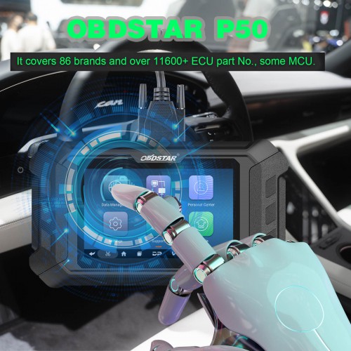 OBDSTAR P50 Airbag Reset Tool Support Read & Clear Fault Codes by OBD/ BENCH Covers 86 Brands and Over 11800+ ECU Part No. Support SAS Reset Function