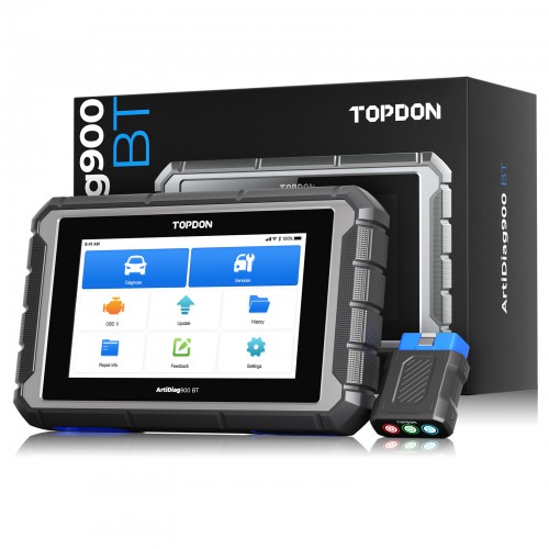 TOPDON ArtiDiag 900 BT Mid-level Diagnostic Tool 28 Advanced Service Functions FCA Oil Resets, SAS Resets, Brake Resets, ABS Bleeding, DPF