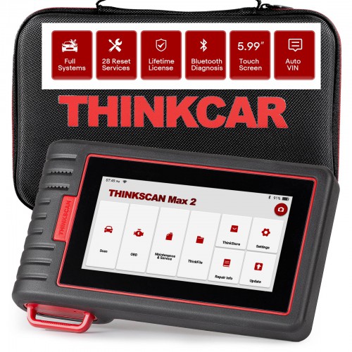 Thinkcar Thinkscan Max2 All System OBD2 Scan Tool Support CAN-FD Protocol ECU Coding Lifetime Free Update