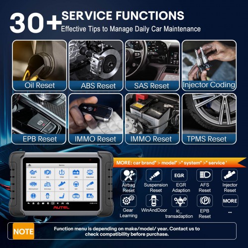 Autel MaxiPRO MP808S Full System Diagnosis Tool Advanced ECU Coding 30+ Service Scanner Updated of MK808S/MP808BT/DS808 Work with MV108S/MV105