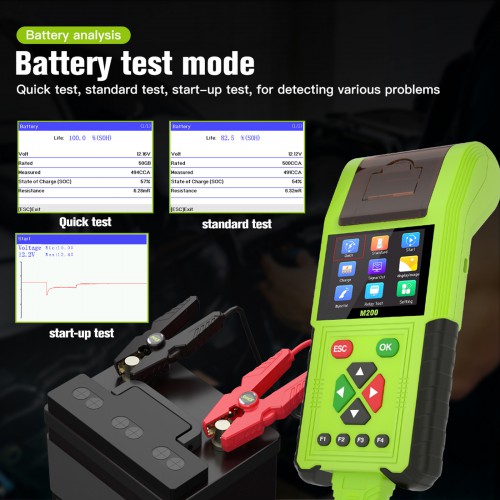 JDiag M200 Motorcycle Diagnostic Scanner Moto Fault Code Reader Battery Tester Motoscan Tool Full Version