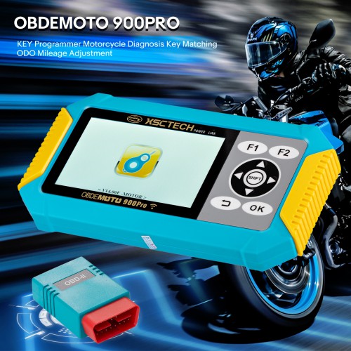 OBDEMOTO 900PRO Motorcycle Key Programmer Diagnosis Key Matching ODO Mileage Adjustment Tool for BMW Harley Honda Ducati One Year Free Update