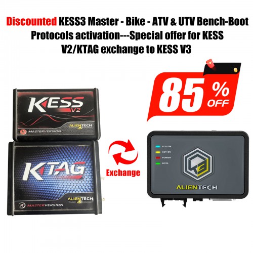 Discounted KESS3 Master - Bike - ATV & UTV Bench-Boot Protocols Activation Special Offer for KESSV2/KTAG Exchange to KESS V3