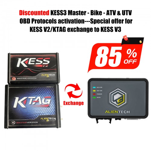 Discounted KESS3 Master-Bike - ATV & UTV OBD Protocols Activation Special Offer for KESSV2/KTAG Exchange to KESS V3