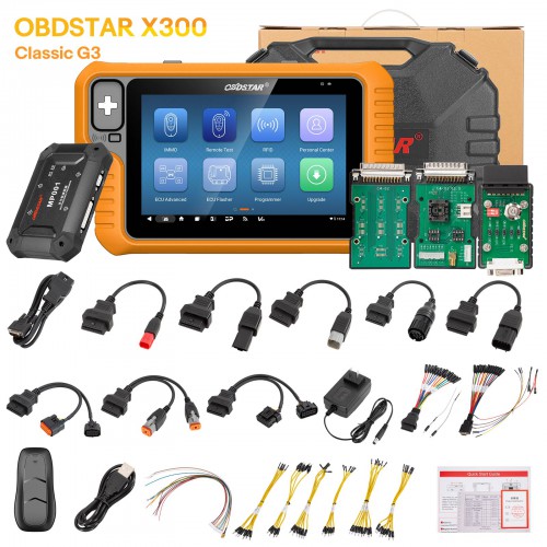 OBDSTAR X300 Classic G3 A1+A2 IMMO Key Programmer with ECU Flasher and Airbag Reset Software License
