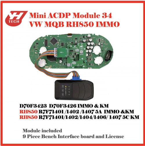 [Pre-order]Yanhua ACDP Module 34 for VW MQB RH850 IMMO Add Keys & All Key Lost & Milage Correction with License A609(For Customer with Module 33)