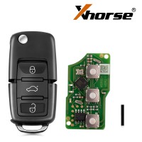 XHORSE XKB501EN Volkswagen B5 Style Special X001 Remote Key 3 Buttons for VVDI Key Tool 5pcs/lot Get 25 Bonus Points for Each Key