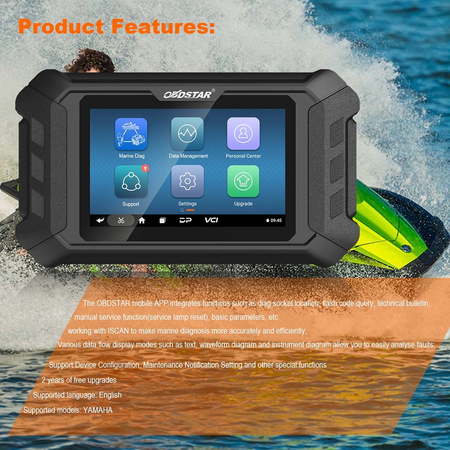obdstar-iscan-YAMAHA-marine-diagnostic-tablet-features